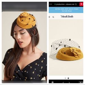 ModCloth mustard fascinator